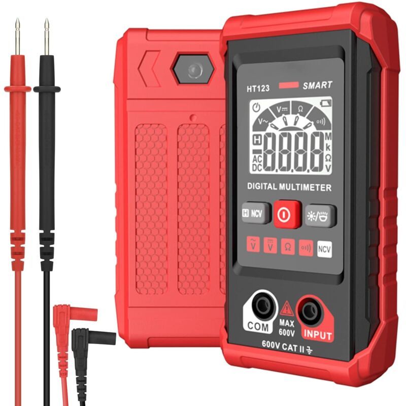 Digital Multimeter, 4000 Counts Multifunction Voltmeter, AC and DC Voltage Measurement, Resistance, Continuity, NCV - Image 1