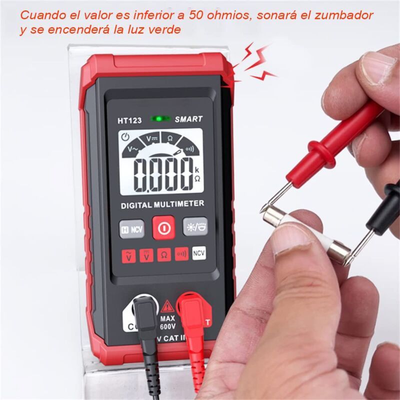 Digital Multimeter, 4000 Counts Multifunction Voltmeter, AC and DC Voltage Measurement, Resistance, Continuity, NCV - Image 4