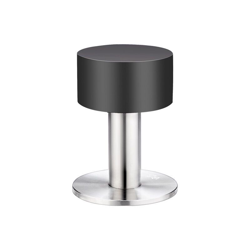 Adhesive Door Stops Stainless Steel Door Stoppers Door Stoppers with Shockproof Rubber Compatible with Wall or Floor Mounting with Double Sided - Image 1