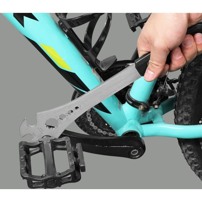 Bicycle Pedal Wrench, Bicycle Pedal Wrench with Extra Long Handle, Multi Purpose Pedal Removal Tool, 0.5625 and Hex Hole, 15mm, 10mm, 8mm, 6mm - Image 4