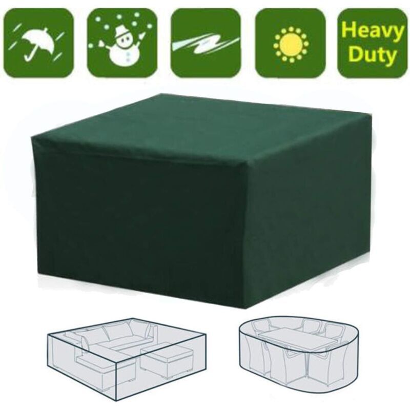 Rectangular Waterproof Patio Furniture Cover with UV Protection for Patio Table, Garden Furniture, Green, 230 165, 70cm - Image 1