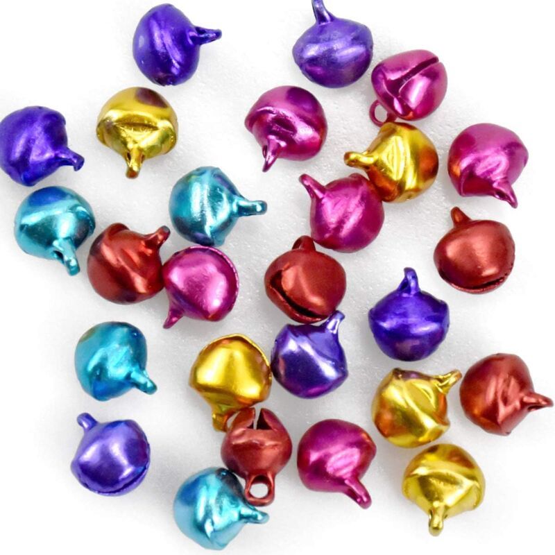 300 Pieces Small Jingle Bells, Metal Jingle Bells, Multicolored Bells, Christmas Bells, Dog and Cat Bells for Jewelry Making - Image 3