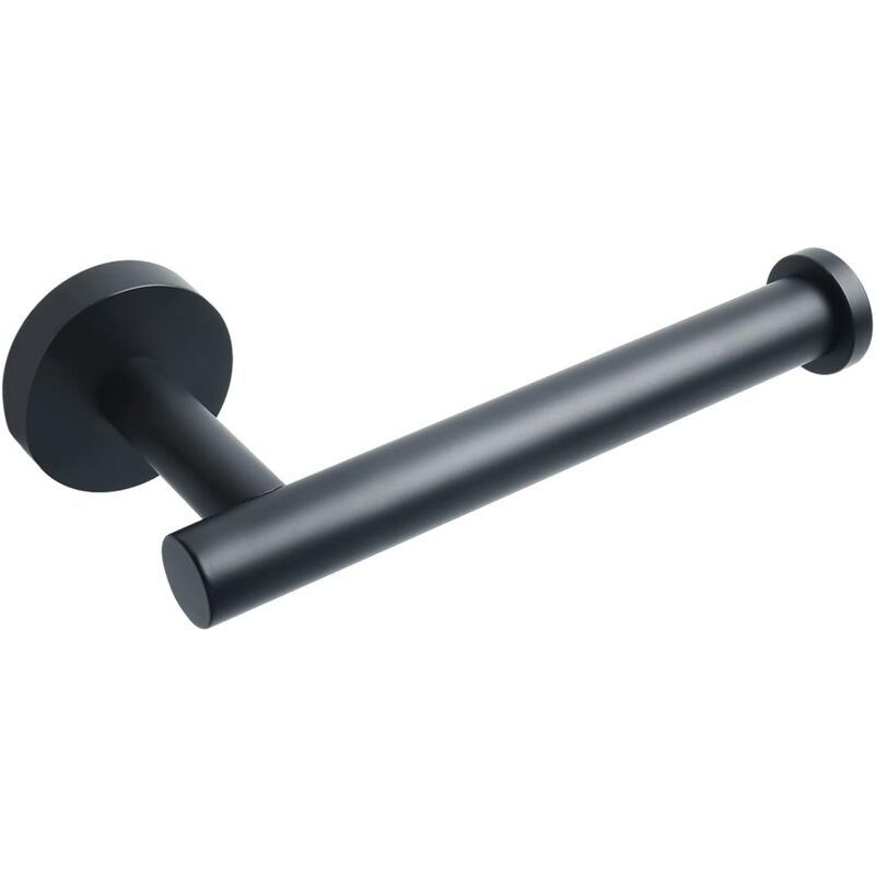 Wall Mounted Toilet Paper Holder Polished Finish 304 Stainless Steel Toilet Paper Holder, Black - Image 1