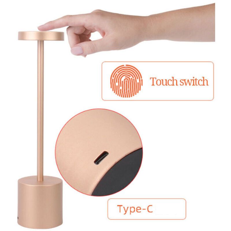 USB Charging Wireless Table Lamps, 1800mA Rechargeable LED Desk Lamp, 3 Color Modes - Image 4