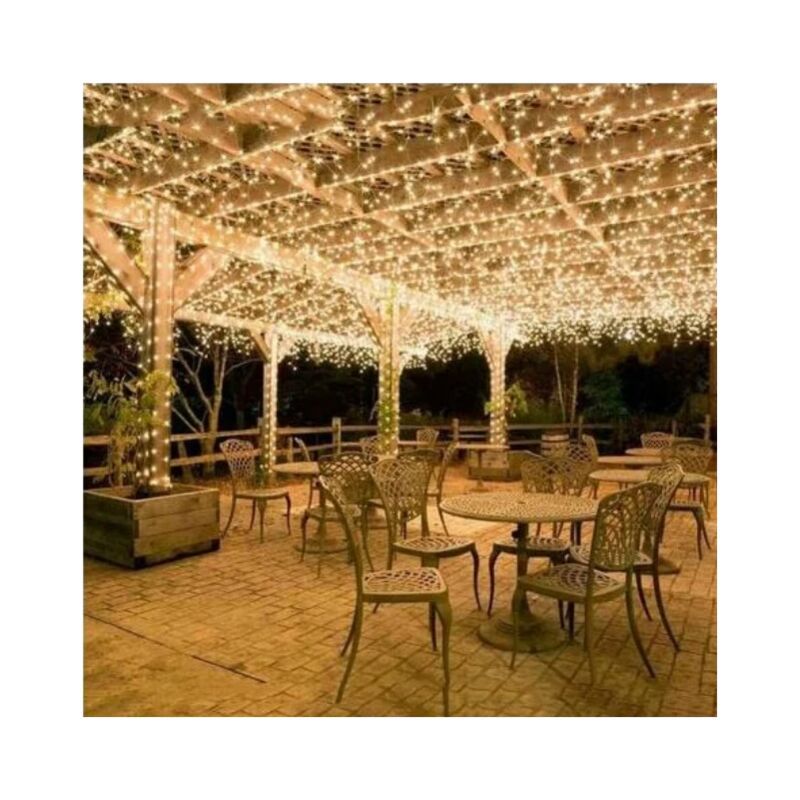 600 LED String Lights Carnival Wedding Outdoor Indoor Garden Lighting warm White, 100M - Image 1