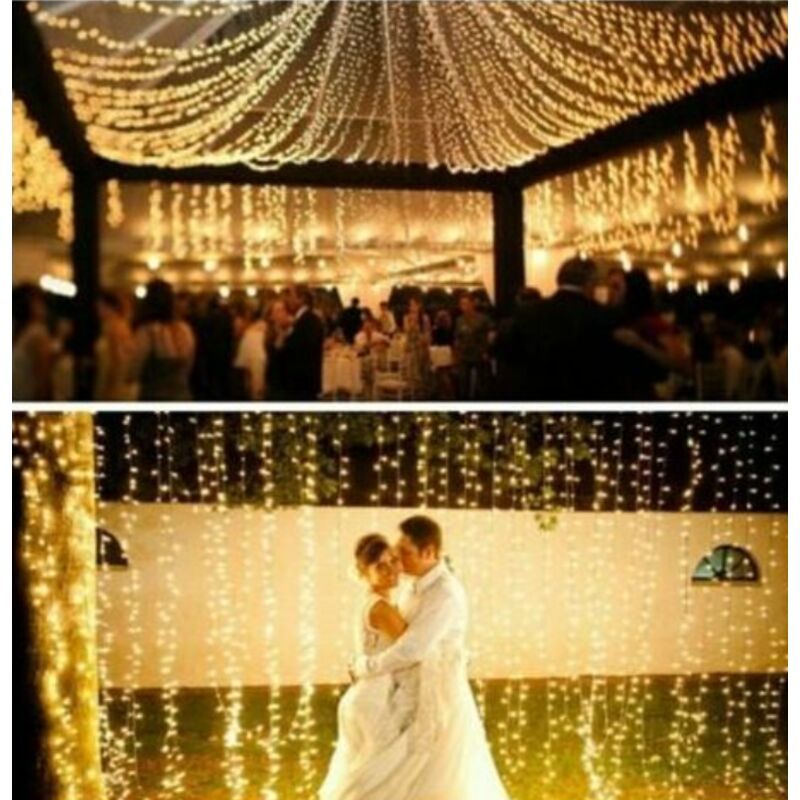 600 LED String Lights Carnival Wedding Outdoor Indoor Garden Lighting warm White, 100M - Image 2