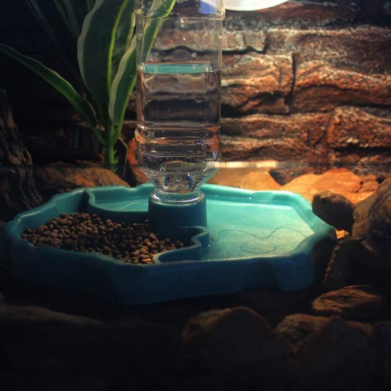 Reptile Bowl, Automatic Water Dispenser for Reptile Turtle Feeding Food Bowl Pet Bowl, LS - Image 2