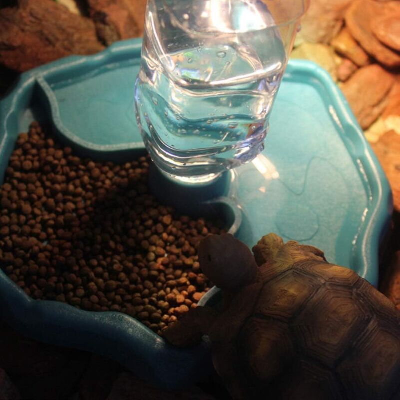 Reptile Bowl, Automatic Water Dispenser for Reptile Turtle Feeding Food Bowl Pet Bowl, LS - Image 3