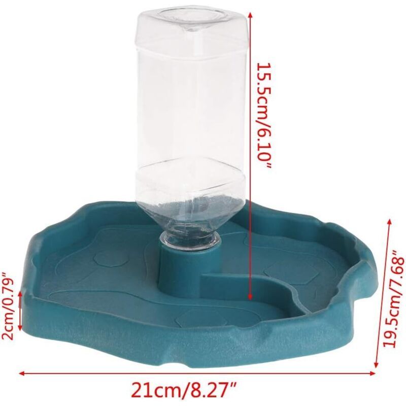 Reptile Bowl, Automatic Water Dispenser for Reptile Turtle Feeding Food Bowl Pet Bowl, LS - Image 4