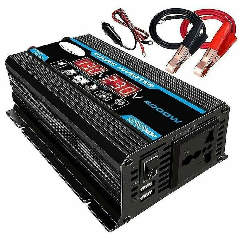 4000W Car Inverter Converter Charger Adapter 12V to 220V or 110V with Dual USB - Image 1