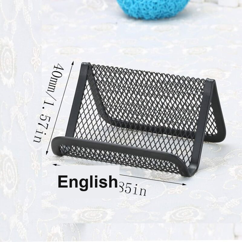 Mesh Business Card Holder Black Mesh Business Card Holder Metal Mesh Business Card Holder Metal Mesh Business Card Holder for Card Display Stand - Image 3