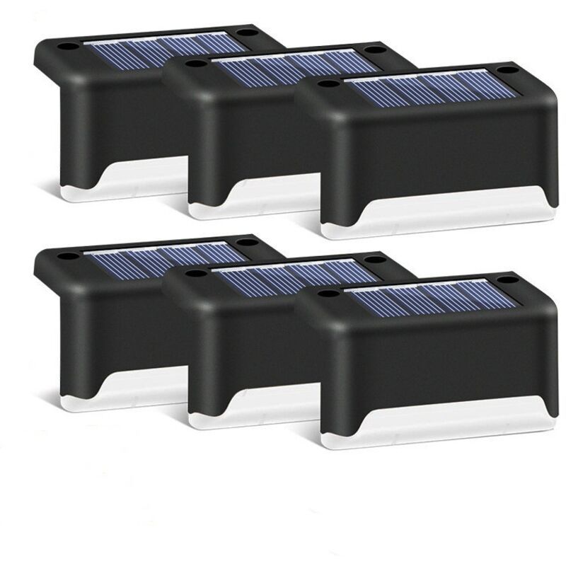 16 Pack Solar Patio Lights Waterproof LED Deck Lights for Patio Stairs Garden Pathway, Black Shell White Light - Image 1