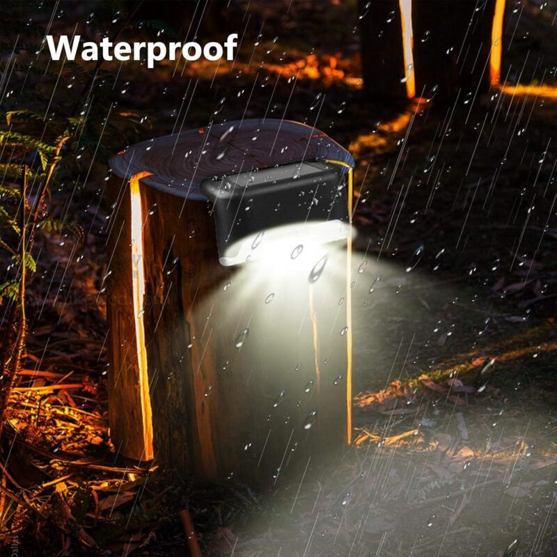16 Pack Solar Patio Lights Waterproof LED Deck Lights for Patio Stairs Garden Pathway, Black Shell White Light - Image 2