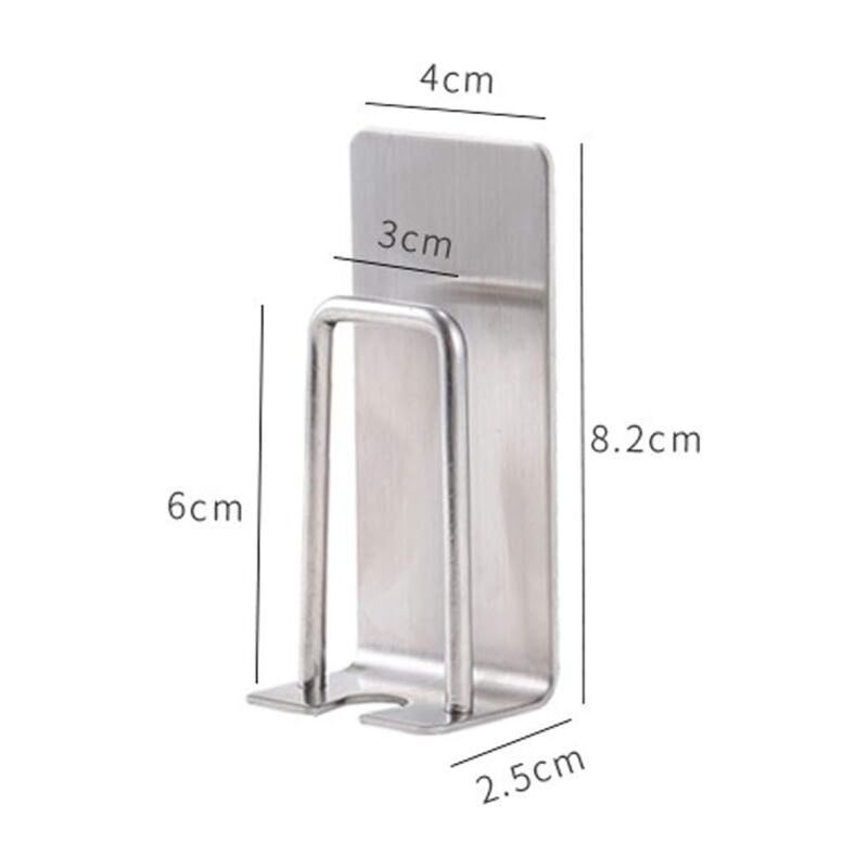 4 Pack Toothbrush Holder Stainless Steel Toothbrush Holders, Wall Mounted, Cups, Mugs, Toothbrush Holders, Waterproof and Self Adhesive, No Drilling - Image 2
