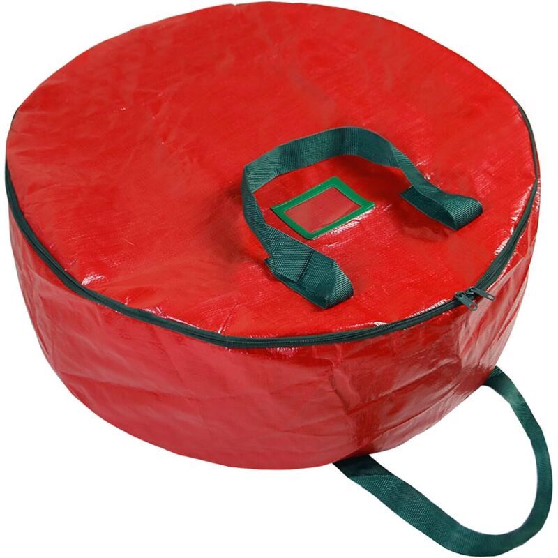 Garden Furniture Cover Christmas Wreath Storage Bag 30 Inch Garland Container, Red, 70 x 20cm - Image 4