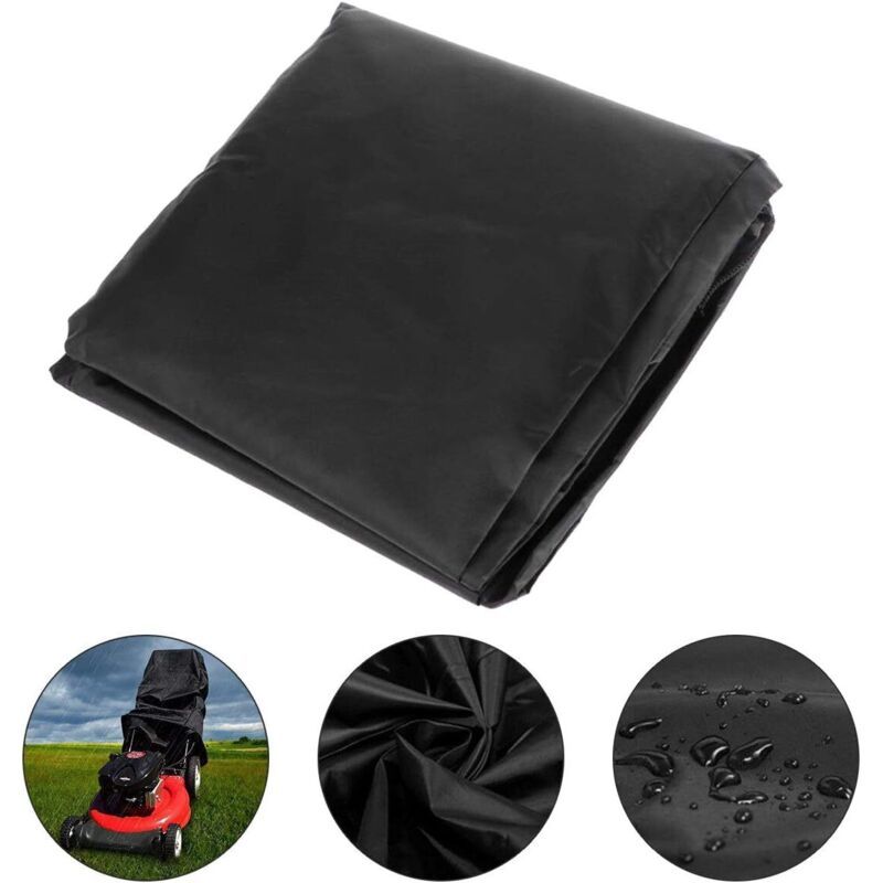Waterproof Lawn Mower Cover 190T with Drawstring and Storage Bag Anti UV Dustproof, 187.96 x 99 x 63.5cm - Image 4