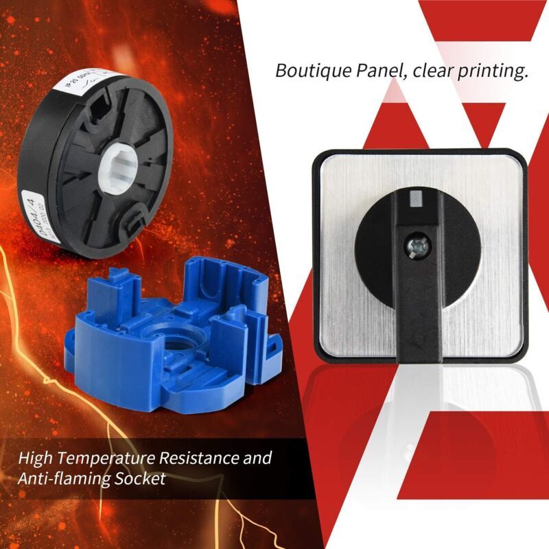Universal Rotary Cam 20A 3 Position 8 Terminals 690V Cam Changeover Switch - Image 3