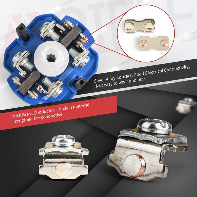 Universal Rotary Cam 20A 3 Position 8 Terminals 690V Cam Changeover Switch - Image 4