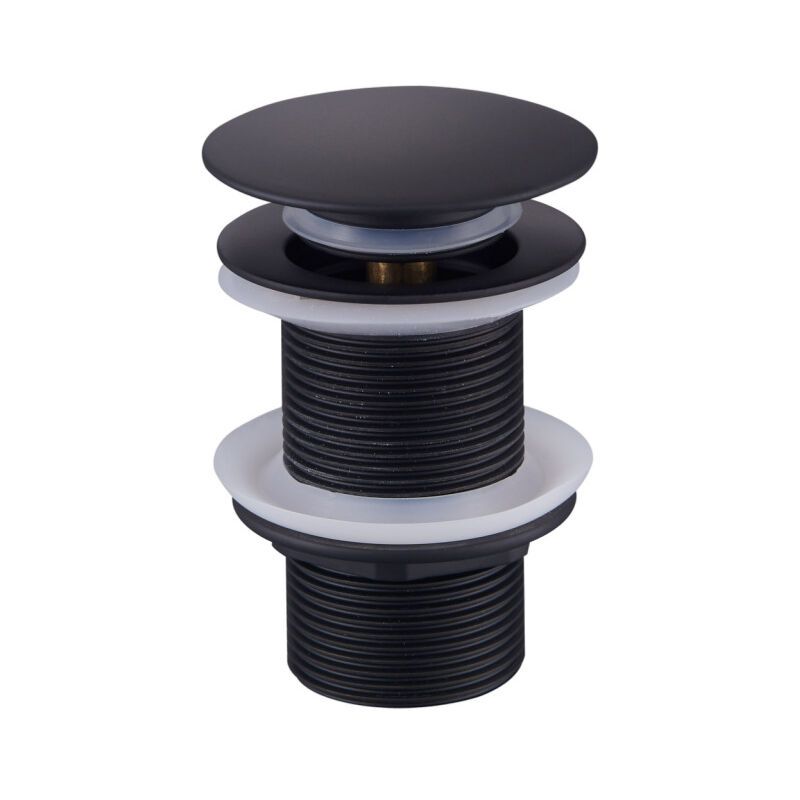 Pop up Drain, Pop up Drain Without Overflow, Universal Pop up Sink Drain, Sink Drain, Black Drain for Sink and Sink - Image 1