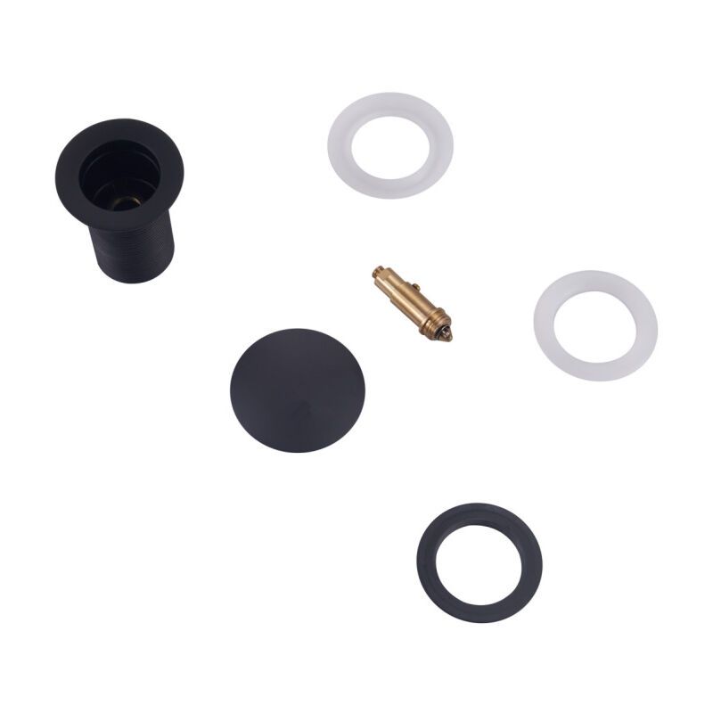Pop up Drain, Pop up Drain Without Overflow, Universal Pop up Sink Drain, Sink Drain, Black Drain for Sink and Sink - Image 2