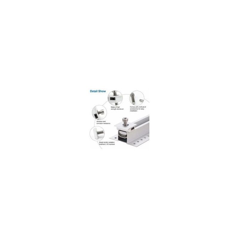 10 Pieces Aluminum Solar Panel Bracket T Shaped Center Terminals for 30mm Framed Panels - Image 3