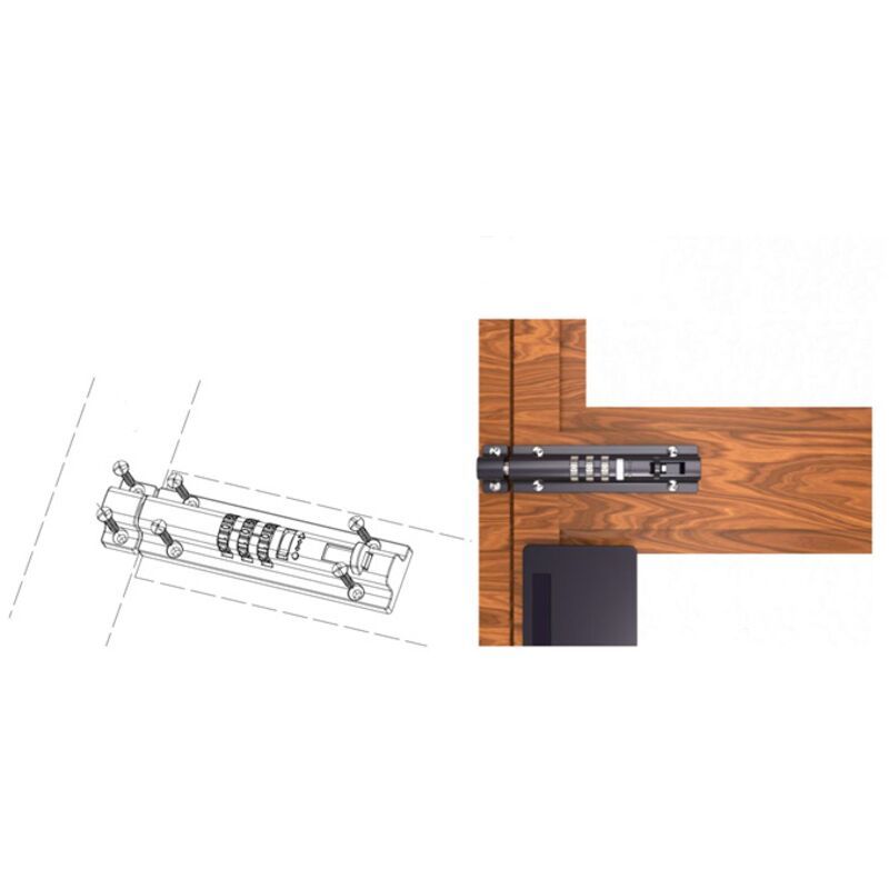 Gate Lock, Mechanical Combination Lock No More Keys Required Gates, Sheds, Any Storage Area and Any Door, White - Image 3