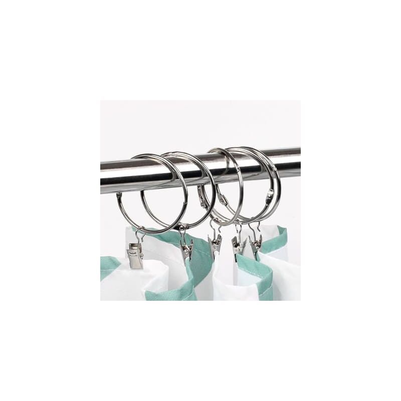 30 Pieces Curtain, Curtain Rings with Clips, Strong Drapery Clips, Hooks on Tension Rod Holder - Image 3