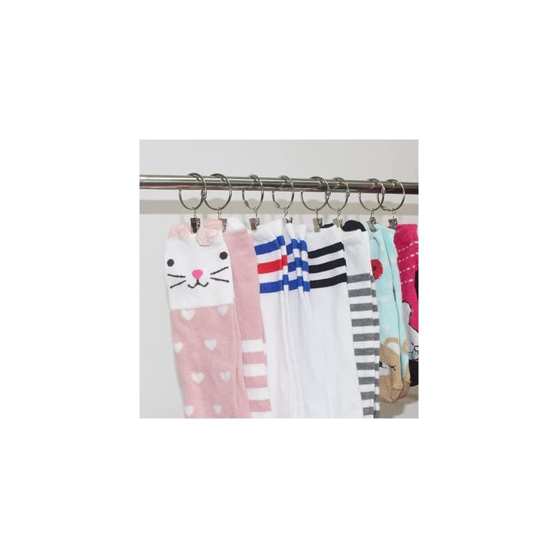 30 Pieces Curtain, Curtain Rings with Clips, Strong Drapery Clips, Hooks on Tension Rod Holder - Image 4