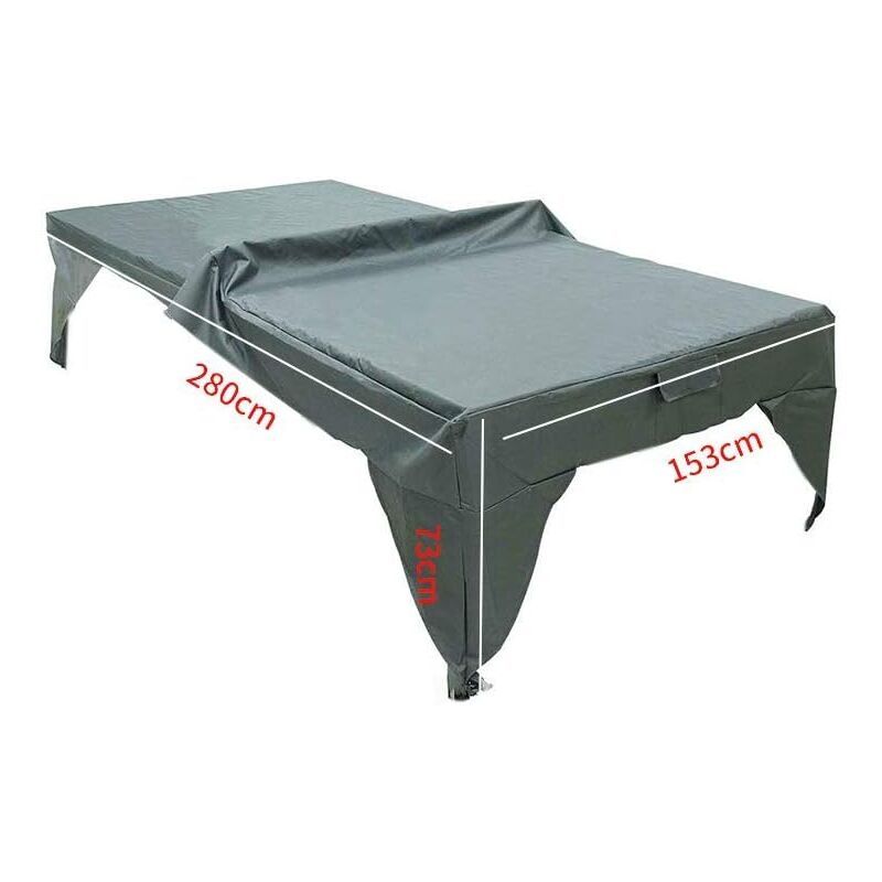 Table Tennis Table Cloth, Polyester Taffeta, Waterproof Ping Pong Table Cloth, Indoor Outdoor Sports Equipment Protection, Garden, Playground, School - Image 2