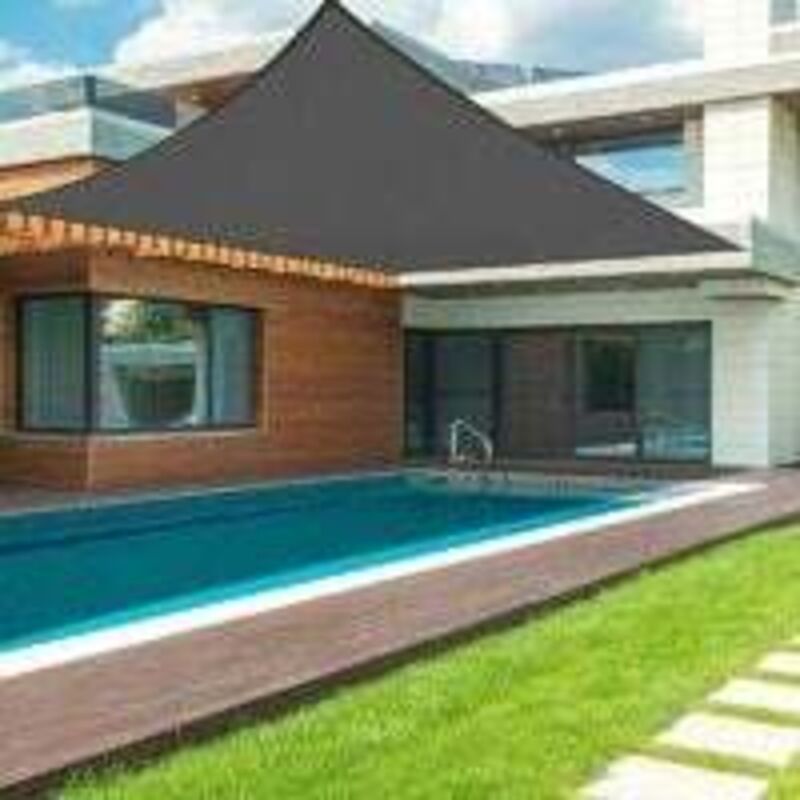 Shade Sail Rectangular Shade Sail, Waterproof and Resistant Solar Shade Cloth, for Patio Garden Terrace, Graphite Color, 2 x 4m - Image 2