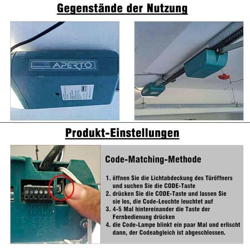 3 Pack 868 MHz Remote Controls for Gates and Garage Doors, Compatible with 4020 TX03-868-4, 4026 TX03-868-2, 4020V000, 4026V000, 4 Channels - Image 4