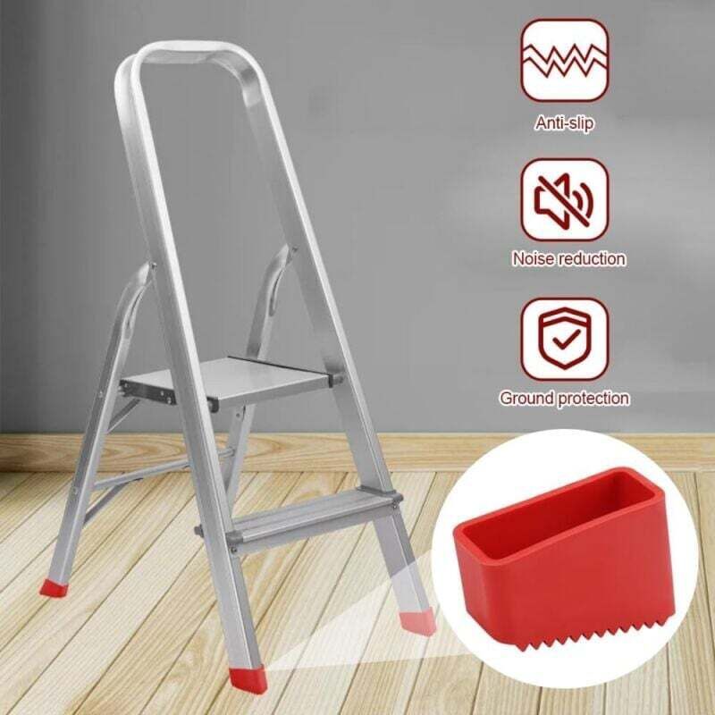 4 Pcs Rubber Ladder Feet Covers, Stepladder Tips, Stepladder Feet, Universal Rubber Replacement Ladder Feet for Folding Ladders for Home, 50 x 20 mm - Image 4