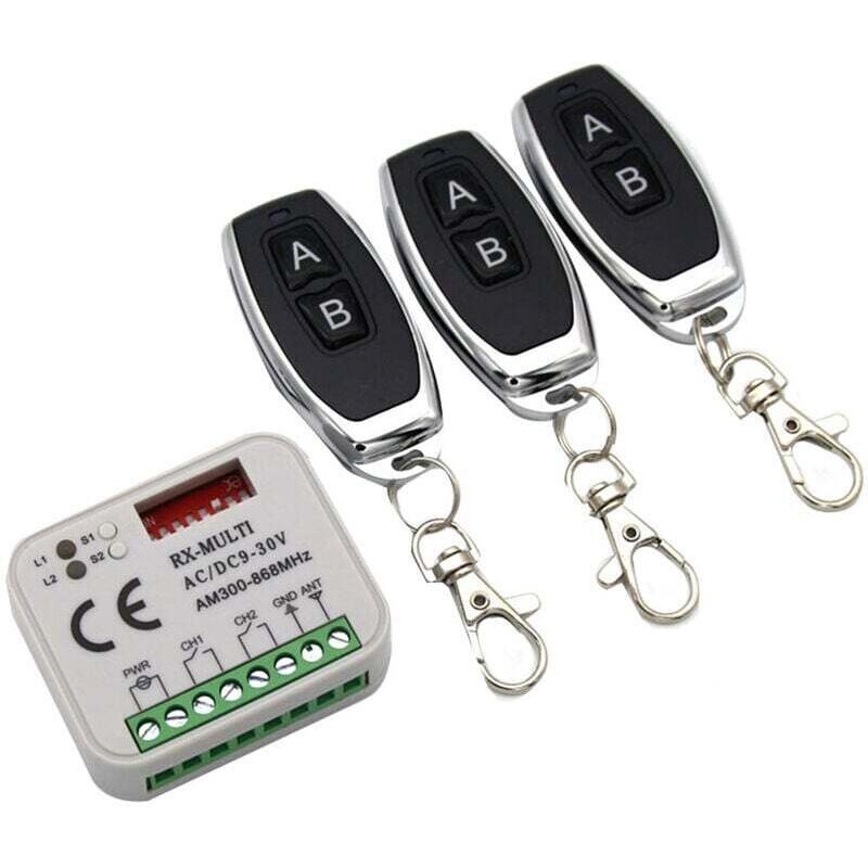 Remote Receiver for Garage Door 433 868 MHz RX Multi 300-900 MHz AC DC 9-30V Receiver with Remote Control - Image 1