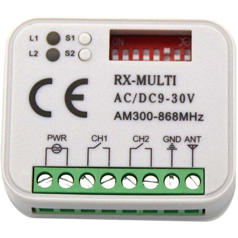Remote Receiver for Garage Door 433 868 MHz RX Multi 300-900 MHz AC DC 9-30V Receiver with Remote Control - Image 3