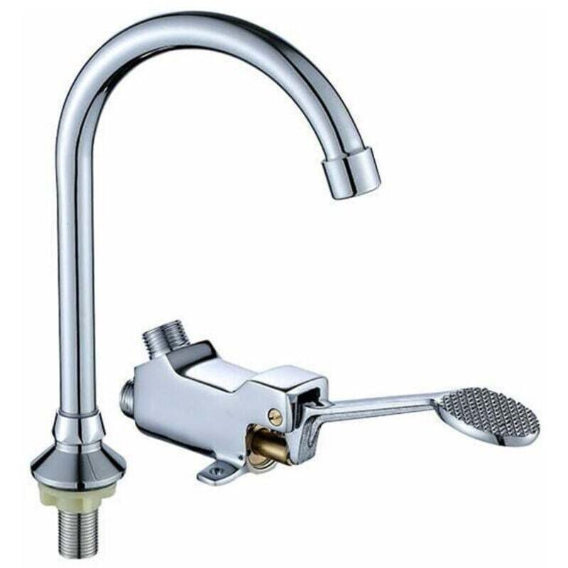 Foot Pedal Tap, Kitchen Sink Tap, Bathroom Tap, Basin Mixer Tap, Foot Control Tap - Image 1