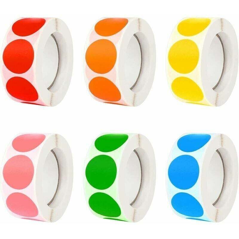 3000 Pcs Round Self-Adhesive Stickers, Round Colored Stickers, Round Self-Adhesive Labels for Home and Office Supplies - Image 1