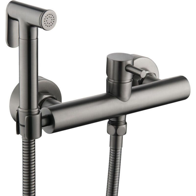 Bathroom Concealed Bidet Shower Set, Hot and Cold Hand Spray, Hot Water Toilet, Black - Image 1