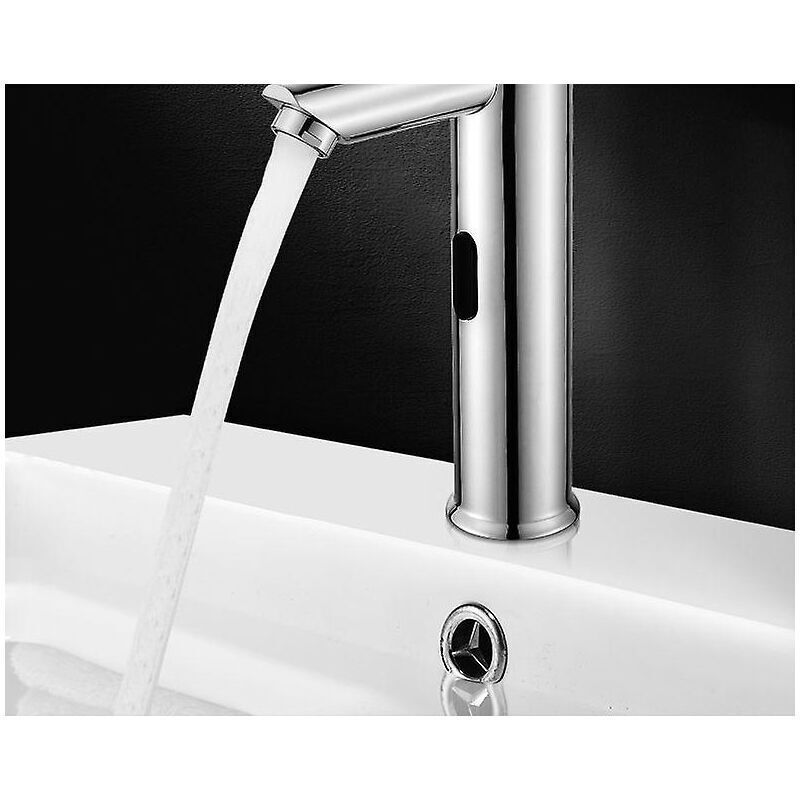 Electronic Washbasin Tap, Tap with Automatic Water Sensor, Cold - Image 3
