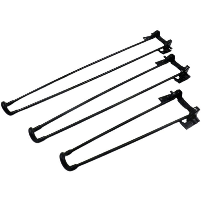 Folding Hairpin Table Legs, Heavy Duty Black Metal Two Rod Support Legs DIY Furniture Accessories Bench Computer Table Legs 51 cm - Image 3