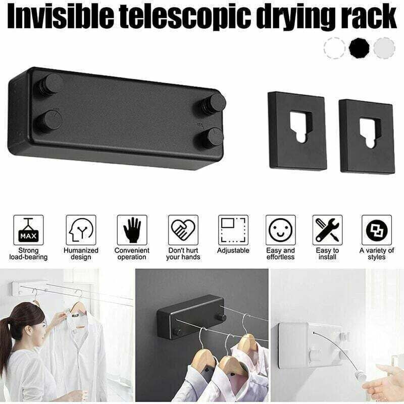 Hanging Clothesline, 2-Wire Retractable Outdoor Clothesline, Adjustable Indoor Retractable Clothesline, Retractable Clothesline, 4.2 m - Image 4