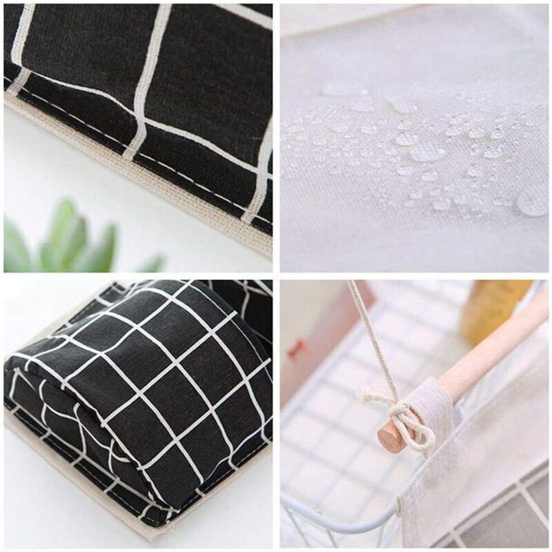 3 Pcs Hanging Storage Bag with 3 Pockets, Fabric Wall Shelf Basket Storage Pouch Organizer for Bedroom Bathroom Kitchen, Waterproof and Stylish - Image 2
