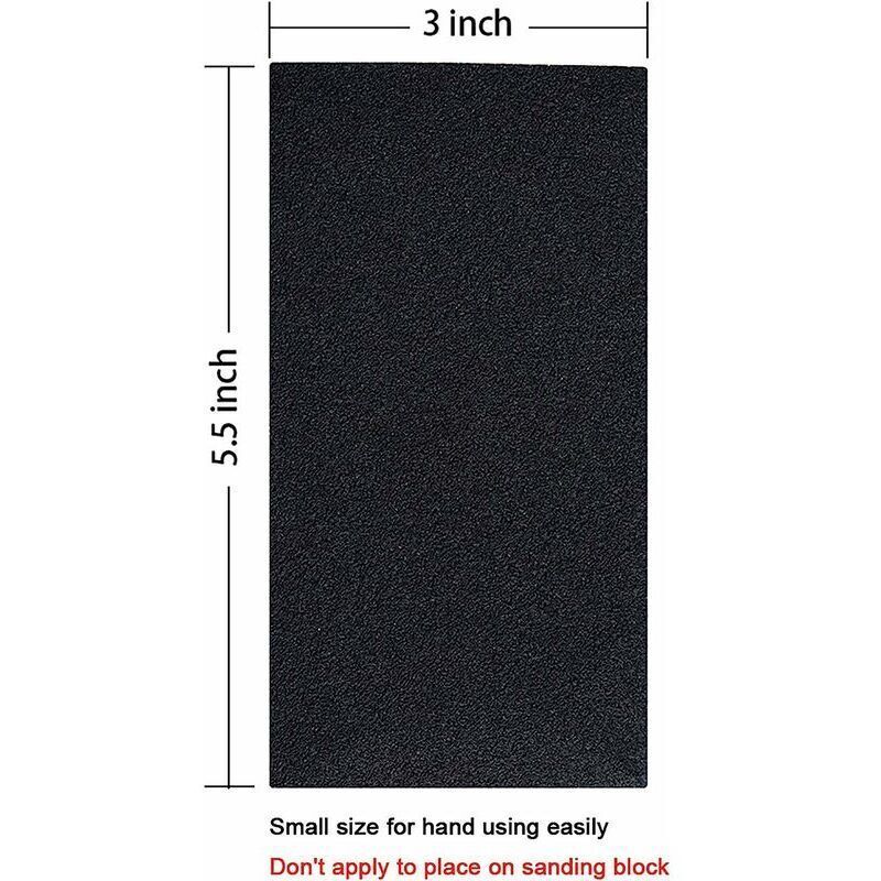 102 Pcs Wet Dry Sandpaper 60 to 3000 Grit Sandpaper for Automotive, Wood Furniture Finishing, 3 x 5.5 Inch - Image 3