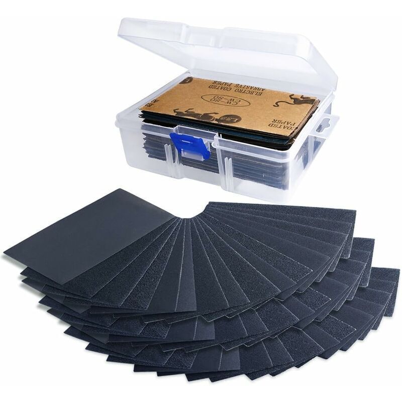 102 Pcs Wet Dry Sandpaper 60 to 3000 Grit Sandpaper for Automotive, Wood Furniture Finishing, 3 x 5.5 Inch - Image 4