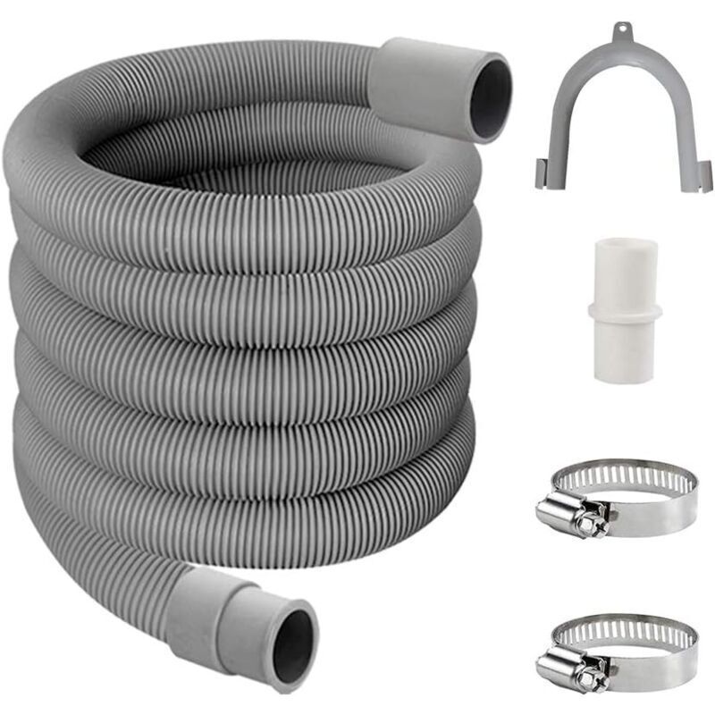 Drain Hose, Washing Machine Extension Kit, Washing Machine Drain Hose, Universal Drain Hose, Water Drain Hose, Washing Machine Hose, 3 m - Image 1