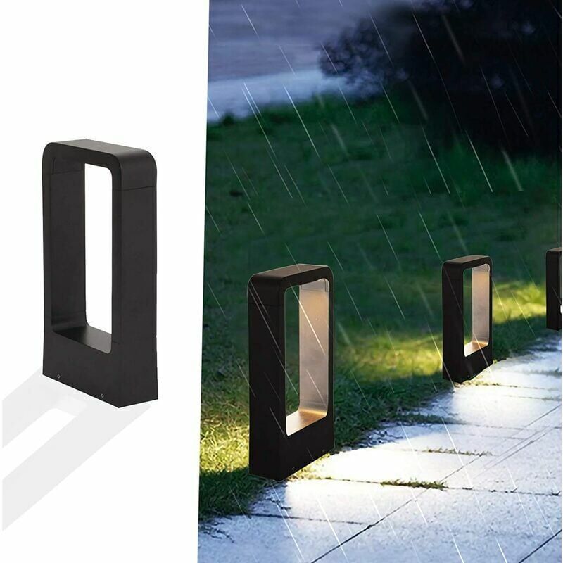 LED 7W 3000K IP65 Electrical Socket Light Post Terrace Outdoor Lighting Garden Lamp Black Warm White Design Waterproof Decorative Lighting IP65 - Image 1