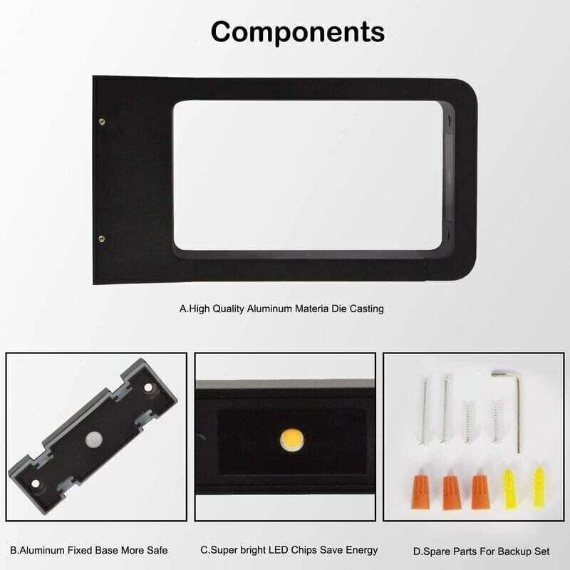 LED 7W 3000K IP65 Electrical Socket Light Post Terrace Outdoor Lighting Garden Lamp Black Warm White Design Waterproof Decorative Lighting IP65 - Image 4