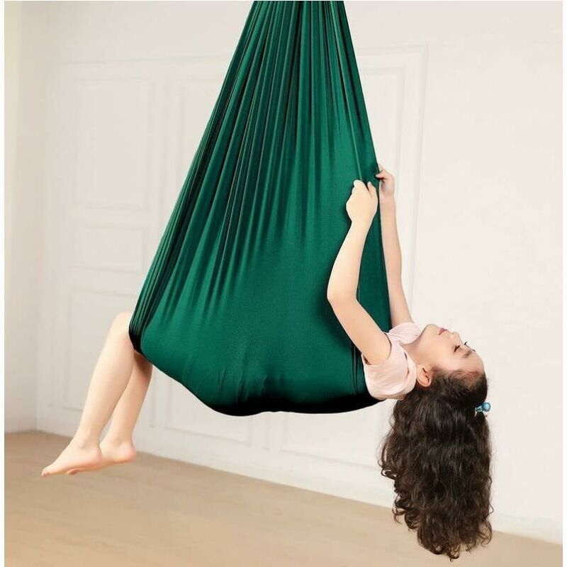 Sensory Therapy Swing for Kids, 360 Degree Indoor-Outdoor Children Hammock, Elastic Swing Therapy, Hugging Hanging Chair, Sky Blue - Image 2
