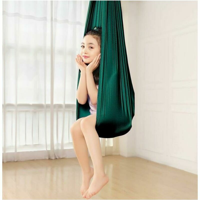 Sensory Therapy Swing for Kids, 360 Degree Indoor-Outdoor Children Hammock, Elastic Swing Therapy, Hugging Hanging Chair, Sky Blue - Image 4