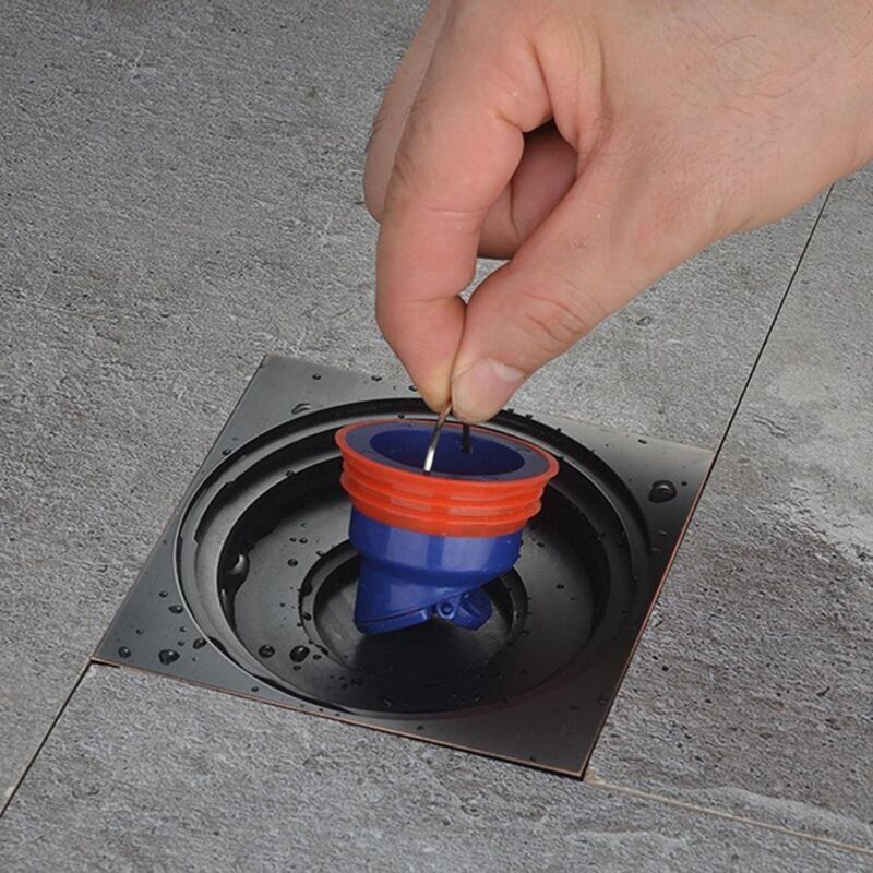 Shower Floor Drain, Backflow Preventer, Odor Proof, for Kitchen Bathroom Drain, Silicone, Quick Drain Valve, 5.3 x 5.3 cm - Image 1