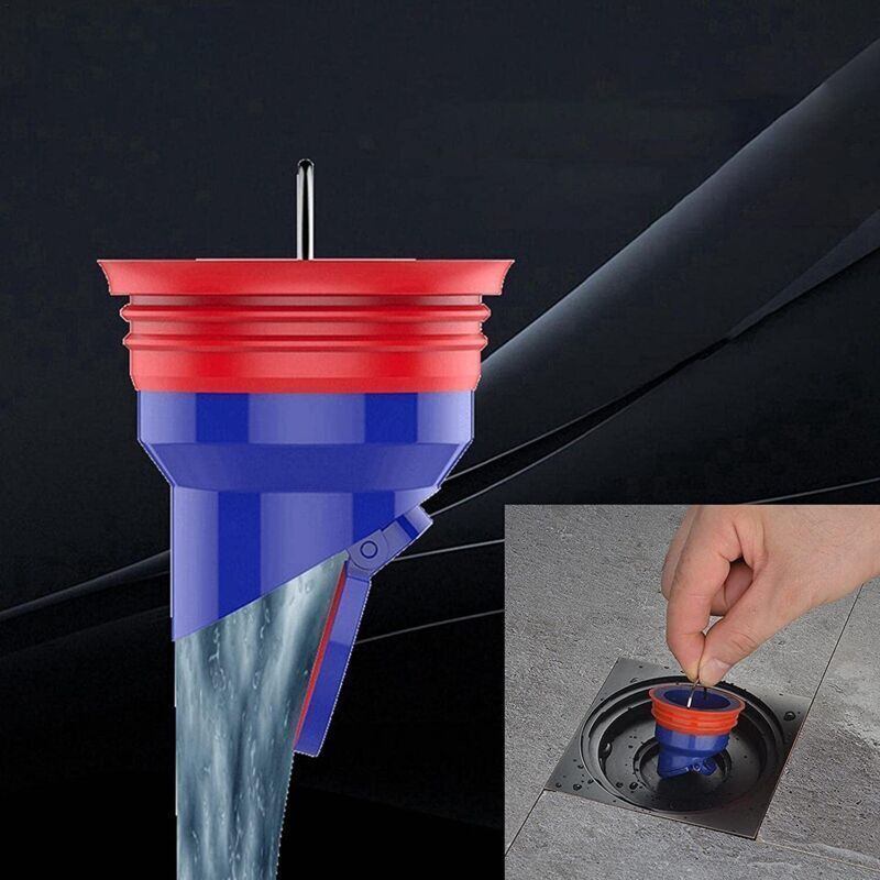 Shower Floor Drain, Backflow Preventer, Odor Proof, for Kitchen Bathroom Drain, Silicone, Quick Drain Valve, 5.3 x 5.3 cm - Image 4